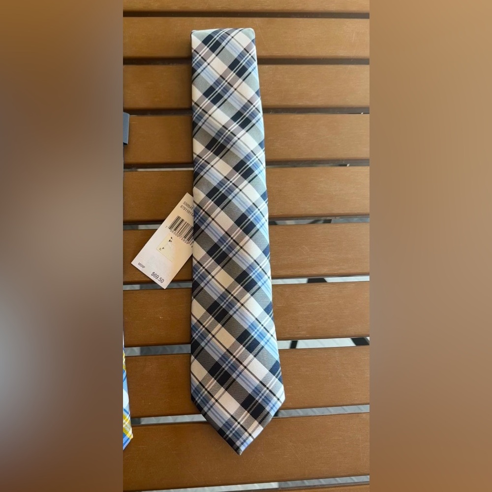 NET Tommy Hilfiger Plaid Blue/ White Tie